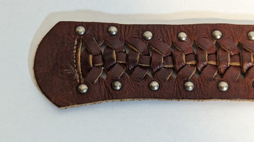 Leatherock Turquoise Genuine Leather Belt 5418 Embellished USA Size S 32" X 1.75 - Picture 10 of 11