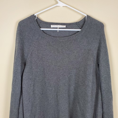 Trina Turk Dark Gray Sweater Capelet Size Large - Picture 2 of 8