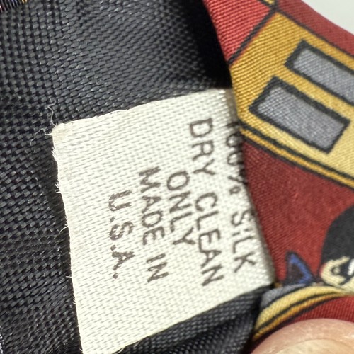 Vintage Gilda Radner Silk Necktie Red Roseanne Roseannadanna Gilda's Club - Picture 5 of 7