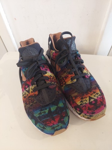 Nike iD Air Huarache Pendleton Aztec Tribal Multi Print Pendleton Gr. 10,5 Beschädigung