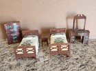 Renwal Stenciled Bedroom Set Vintage Dollhouse Furniture Plastic 1:16