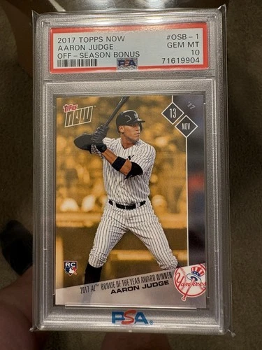 2017 Topps Now Aaron Judge #OSB-1 Off Season Bonus Rookie of Year PSA 10 Gold