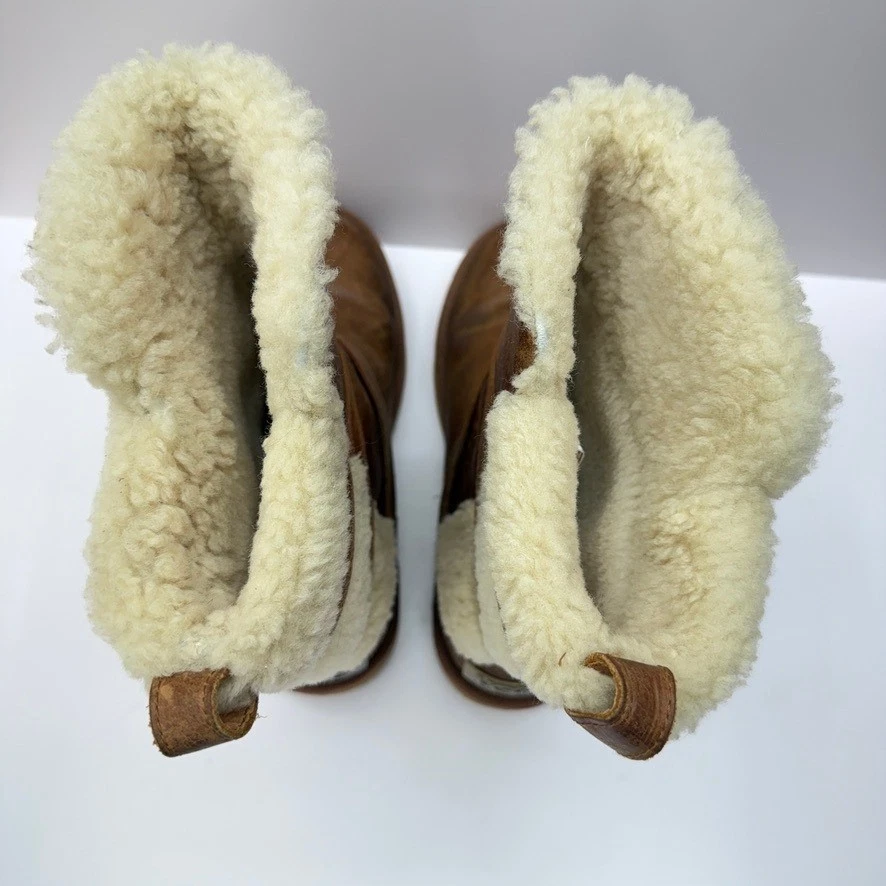 Botas UGG Becket Cuero Marrón Hebilla Correa Piel de Oveja Forradas Hebilla Mujer 8 Cálidas Foto 4 de 4