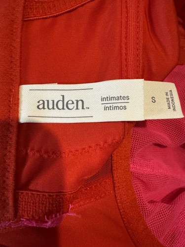 Auden Women's Size Small Unlined Long Line Underwire Bralette Red, Fuschia Lace - Picture 6 of 6