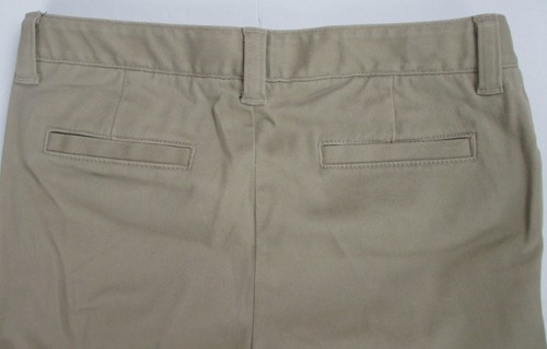 LANDS END Khaki School Uniform Pencil Leg Chino UNHEMMED Pants Girls 12 NEW - Picture 3 of 6