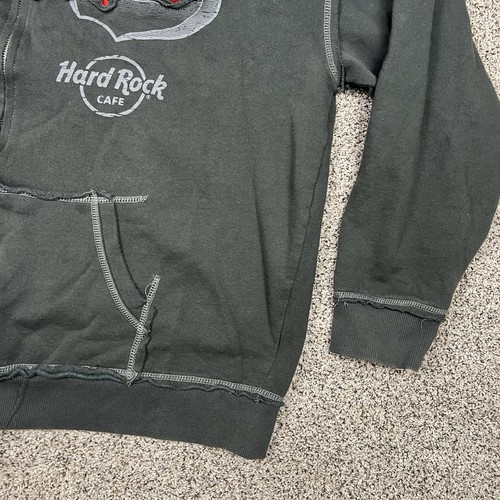 Sudadera con Capucha Hard Rock Café Para Hombre 2XL Negra Cremallera Completa Orlando Bordada De Colección Y2K - Imagen 4 de 14
