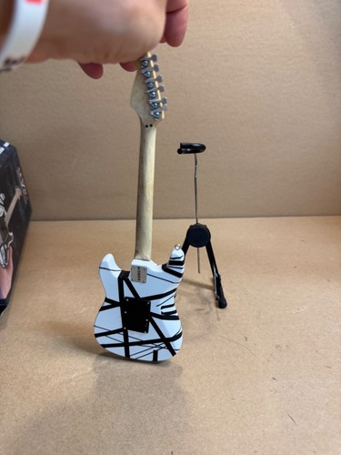 EVH Black and White VH1 Van Halen Collectible Mini Guitar - Picture 11 of 14