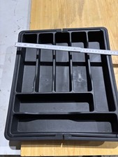 Variabler Besteckkasten Grau / Schwarz wie Neu Organizer Aufräumen Ordnung SCHUB