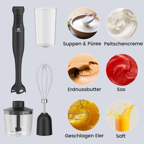 SUPERLEX Elektrische Stabmixer Handmixer Pürierstab Hand Blender Zerkleinerer - Bild 7 von 10