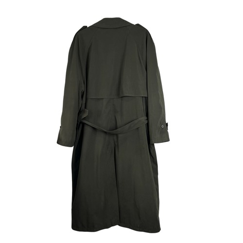 Brooks Brothers Trench Coat Mens 44R Green Zip Out Wool Liner Belted USA Made - Picture 2 of 11