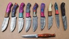 Lot of 10 pc's Damascus blade 8 inch Handmade skinner  knives Wood Handle# F-111 — photo 2
