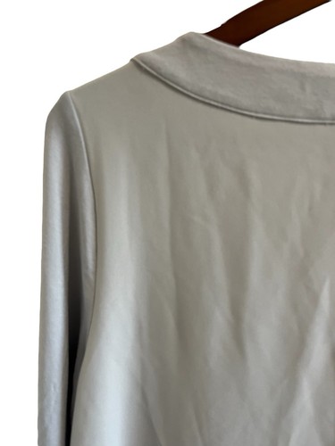 J.Jill Wearever Collection gray Stretch Tunic Pullover Overlay Long Slv Sz M NWT - Picture 6 of 9