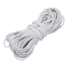1/8"x49' Elastic Bungee Cord Shock Cords Stretch String Rope White-Black