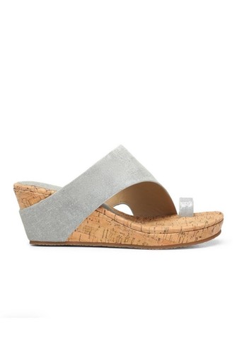Donald Pliner Gyer Wedges in Light Pewter Größe 8