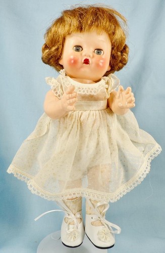 Curly Girl Pedigree Delite Grumpy Doll Hard Plastic 10in Braided Hair 1950s - Picture 2 of 11