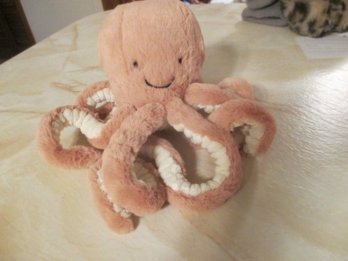 Jellycat - "Little Odell Octopus" - Plüsch, Pfirsich / Aprikose - ODL2OC - Neu mit Etikett!!! - Bild 4 von 6