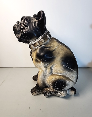 Vintage 1940s Chalkware Bulldog Carnival Fairing Prize - 第 2/5 張圖片