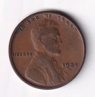 USA United States 1924D 1c One Cent Copper Coin Wheat Penny F Fine