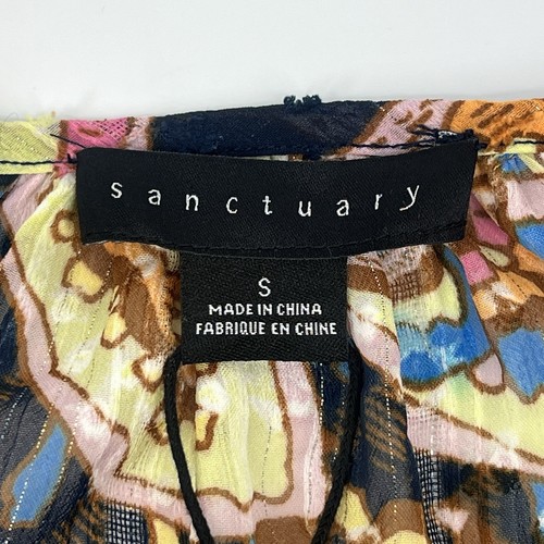 Blusa para mujer Sanctuary talla pequeña multicolor metalizada cachemira con botones - Imagen 8 de 11