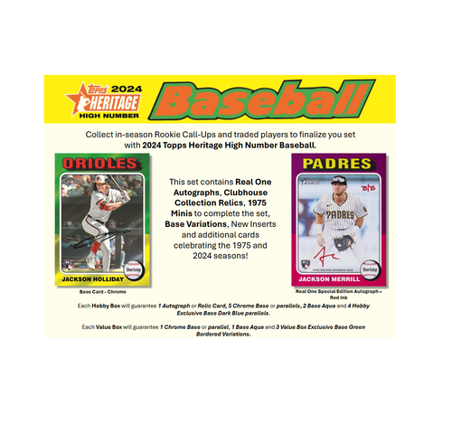 2024 Topps Heritage High Number Baseball Hobby Box - Picture 2 of 5