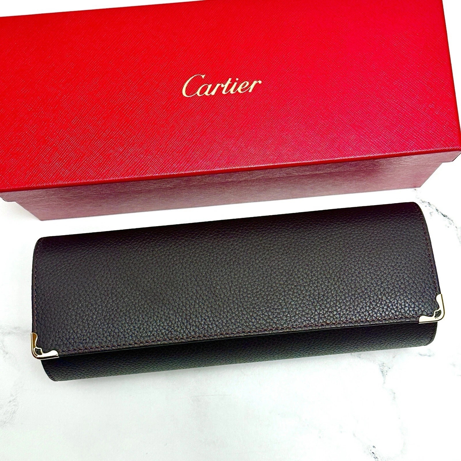 Cartier — Cartier Signature Black Calfskin Leather Travel Watch & Jewelry Case AD VIP Gift