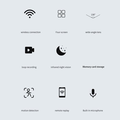 Wireless Security Camera 130° Wide Angle Lens Baby Camera For Home Store - Picture 5 of 12