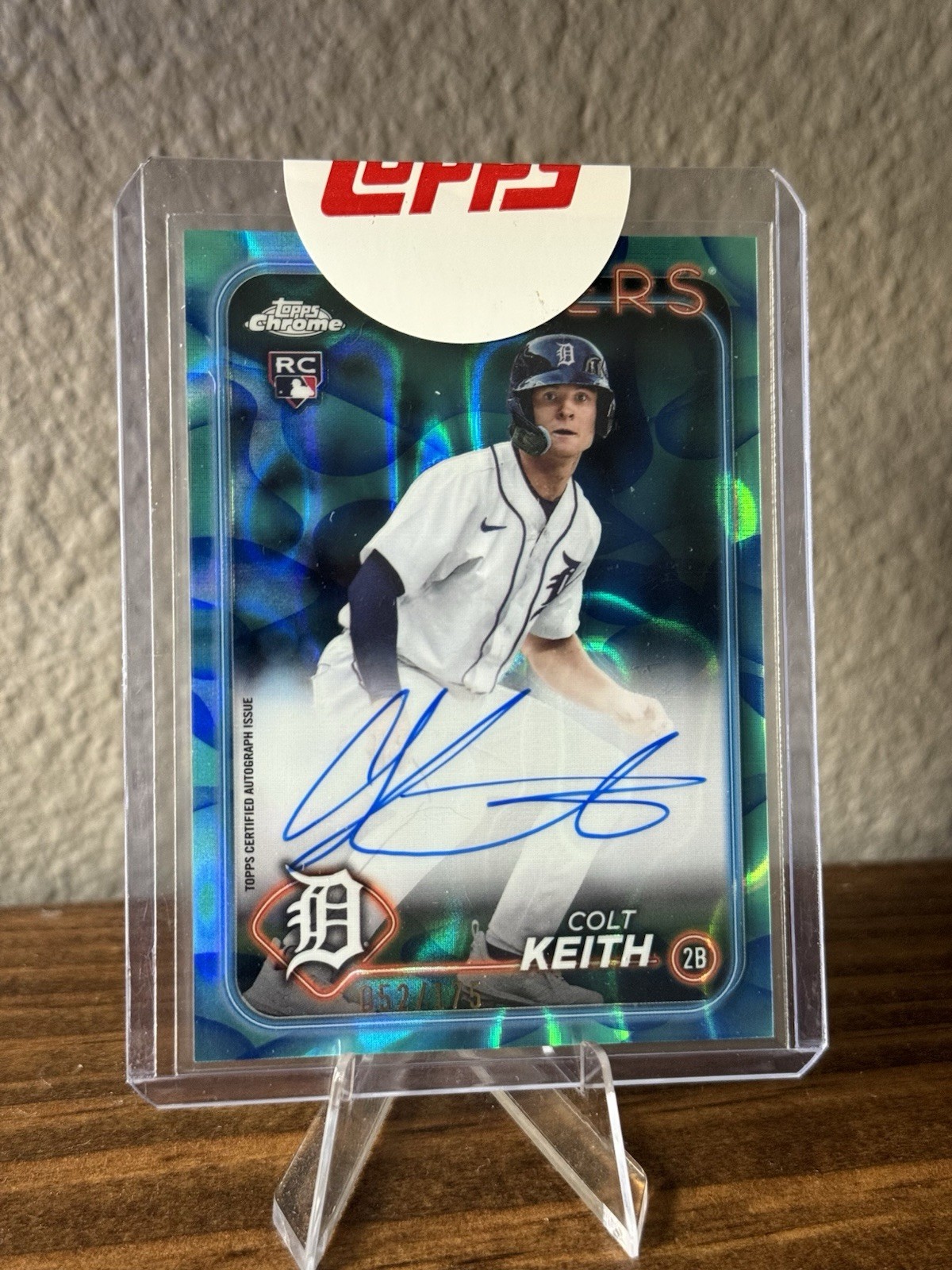 2024 Topps Chrome Update Colt Keith RC Aqua Blue Lava Lamp Refractor Auto /175