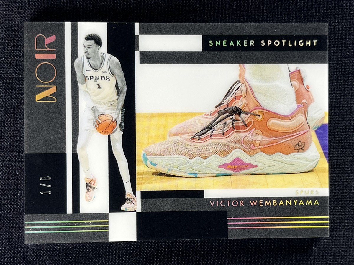 1/8 JSY# 1/1 !  2024-25 Panini Noir Victor Wembanyama #2 Sneaker Spotlight Spurs