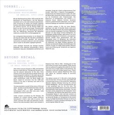 VARIOUS ARTISTS - BEYOND RECALL: A RECORD OF JEWISH MUSICAL LIFE IN NAZI BERLIN,