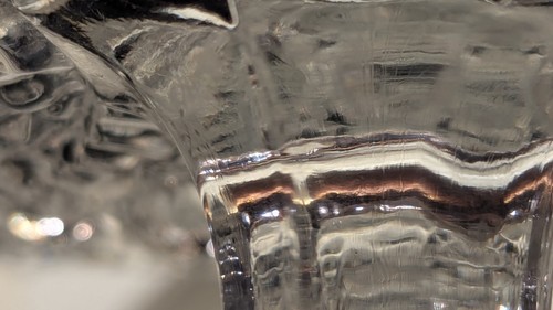 Antike U.S. Glass Co. „Loop & Fan“ Presskristall Kompott Standfuß, 9′′ um 1900 - Bild 16 von 17