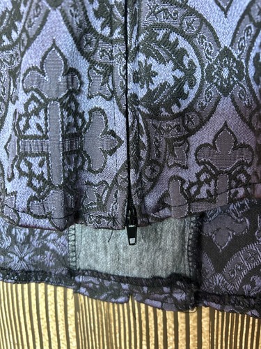 Vintage Torrid Corset Gray Lilac Back Zip Ren Fair Cosplay Goth Whimsigoth Sz 3X - Picture 4 of 8