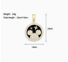 20pcs cartoon mickey zircon Metal Charm DIY Pendant Necklace Jewelry Making