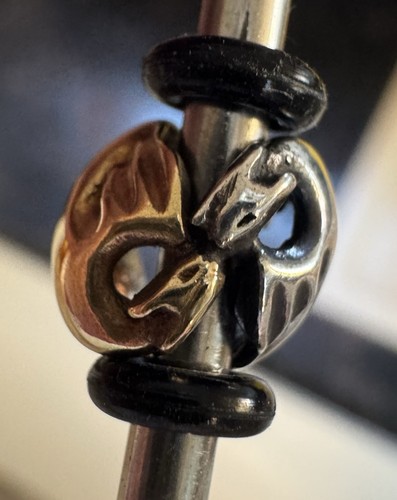 Trollbeads Tanzende Drachen People’s Bead 2017 TAGBE-00232 18K Bicolor Rar - Bild 8 von 8