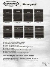 Supersafe Stock Sheets by Showgard S4 Two-Sided 4-Row Black Vario-Style Pkg. 5