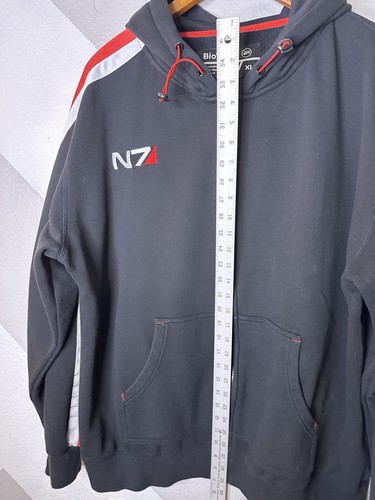 Mass Effect N7 Spectre Elite Full Zip Up Red Black Unisex Hoodie Size XL - Picture 12 of 13