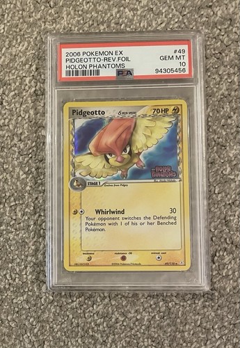 2006 Pokemon EX Holon Phantoms Pidgeotto Rev Holo 49/110 PSA 10. Low Pop 15! - Picture 1 of 2