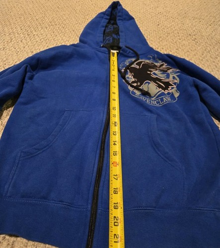 Harry Potter Ravenclaw Universal Studios blau Hoodie mit durchgehendem Reißverschluss Größe Herren XS - Bild 3 von 8