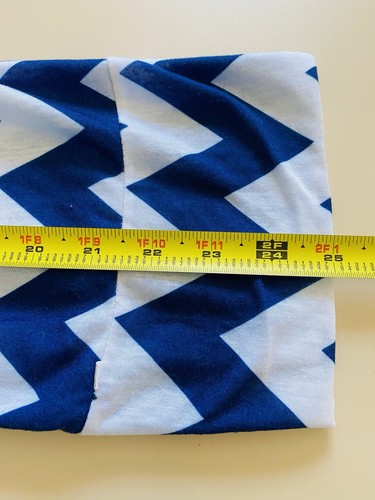 Bufanda infinita con estampado Chevron para mujer azul y blanco bufanda de moda 6,5" x 25" mediana - Imagen 4 de 5