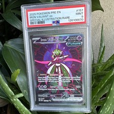 PSA 9 Iron Valiant ex SIR Prismatic Evolutions 2025 Pokemon Card #157