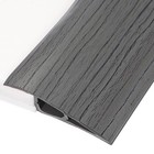 Self-Adhesive Floor Transition Strip 3.3ft from 1/2" to 9/16",Dark Gray