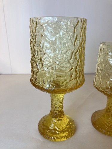 Lenox Impromptu yellow wine glass/ goblets one small one big - Picture 4 of 8