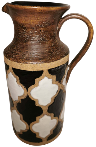 ALDO LONDI, BITOSSI ITALIEN VINTAGE "VETRATA" SERIE SCHLÜSSELFLIESEN DESIGN GLZD CER KRUG - Bild 3 von 19