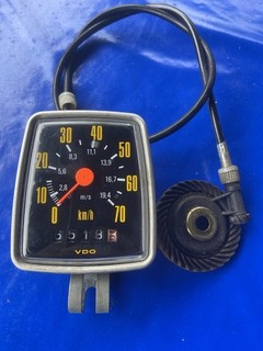 Retro Vintage 70er Jahre Fahrrad Tachometer VDO 70 km
