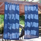 Modern Outdoor Curtain Panel - Blue - 52 in x 96 in - Set of 2 by Sunnydaze