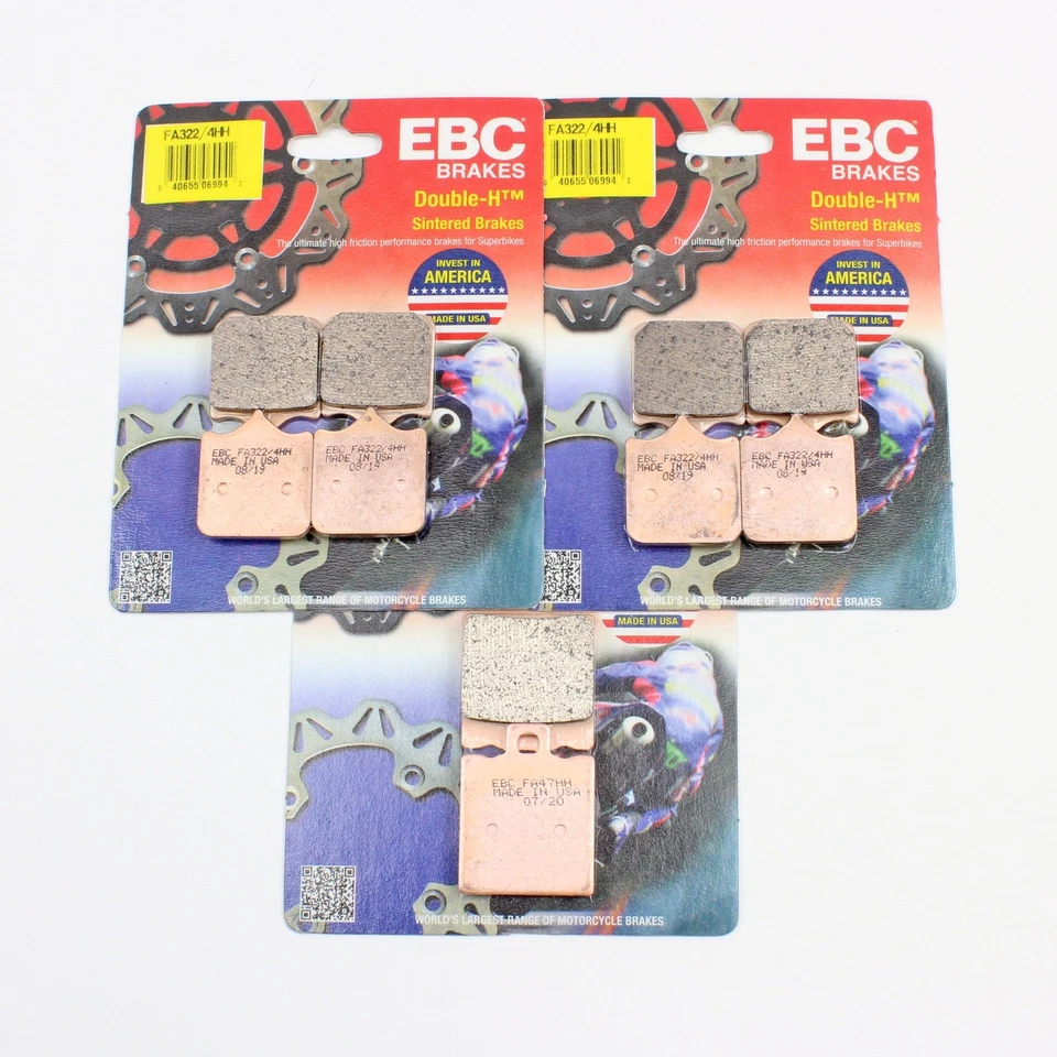 EBC Motorcycle Brake Pad Set Sintered for Ducati Front+Rear - 3 Pair - Image 2 of 2