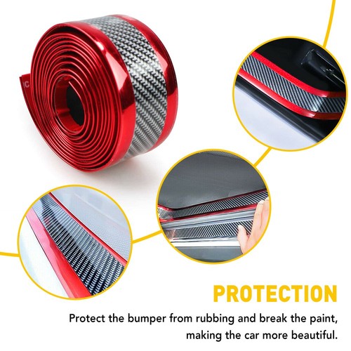 Pegatina de fibra de carbono antiarañazos de cubierta de parachoques de puerta de coche 2M para maletero automático - Imagen 8 de 10