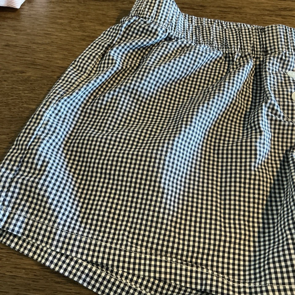 Shorts de dormir xadrez azul algodão John Galt - Imagem 2 de 4