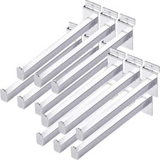 12 PCS 10 Inch Slatwall Deluxe Hooks Heavy Duty Slatwall Shelf Brackets Display