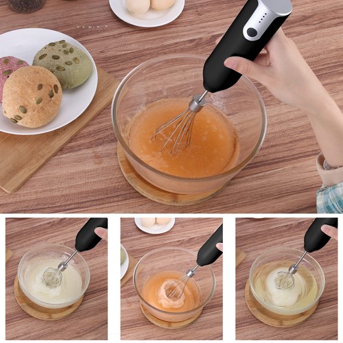 Hand Mixer Whisk| Wireless Rechargeable Handheld Egg Beater with 2 Stainless ... - Picture 5 of 8