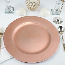24 pcs 13" BLUSH Round CHARGER PLATES Wedding Party Reception Dinner Supplies